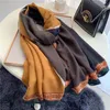 Foulards automne hiver mode luxe écharpe chaude pour les femmes de haute qualité Designer châle lin Hijab Turba foulard correspondance des couleurs