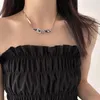 Choker Draweye Silver Color Necklace for Women Belt Y2K Accessoires Vintage Hiphop Punk Style Collares Para Mujer Glansende sieraden