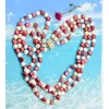 Choker Najnowsze pomysły Urocze naszyjnik dla profesjonalnych kobiet 8 mm 3-rzędowy słodkowodna wodna naturalna barokowa perła 45-50 cm