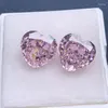 Pierres précieuses en vrac Ruif coeur forme rose couleur écrasée Icu coupe haute teneur en carbone zircone CZ pierre précieuse pour la fabrication de bijoux à bricoler soi-même