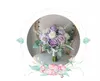 Decoratieve Bloemen Fris Licht Blauw Paars Hortensia Roos Imitatie Bruid Poshoot Holding Bloem Bal Zijden Boeket