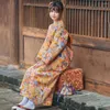 Abbigliamento etnico Kimono tradizionale giapponese Donna Harajuku Haori Abiti lunghi Yukata Ao Dai Obi Abito Geisha Accappatoio sexy Anime Cosplay