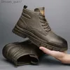 Laarzen CYYTL Heren Casual Winter Herenschoenen Hoog Platform Leer Outdoor Wandelen Sportschoenen Enkels Chelsea Denim Tactische Laarzen Z230803