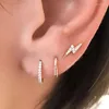 Boucles d'oreilles CANNER 1PC 925 Pendientes Plata Piercing pour femmes filles Zircon argent Sterling Cartilage boucle d'oreille bijoux cadeau