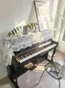 Stofkap Frans wit piano stofkap licht luxe hoogwaardige pianohoes modern eenvoudig jacquard piano decoratief doek universeel R230803