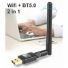 600Mbps Dual Band USB WiFi Adapter with BT5.0 for PC/Desktop/Laptop - Fast Wireless Network External Receiver and Dongle with Improved Connectivity and Range
