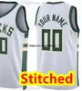 Camisas de basquete costuradas Giannis 34 Antetokounmpo Jrue 21 Holiday Brook 11 Lopez Bobby 9 Portis Jr. Khris 22 Middleton Grayson Allen Jevon Carter 13 Nwora 7 In