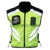 Motorcykelkläder Motorcykel Rider Vest Hög Synlighet Reflektiv Riding Safety Jacket Natt VARNING Midja Team Uniform Clothing Green JK22 X0803