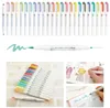 Marqueurs JIANWU 25color 5PcsSet Japon Zebra WFT8 Doux Liner Brush Pen Creative Limit Doubleheaded Marker Fournitures Scolaires Papeterie 230803