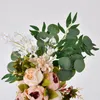 Dekoratif çiçekler düğün dekorasyon seti yapay çiçek gül şakayık ev konuk kartı kemer dekor