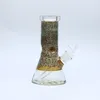 8inch dab rigg bägare bong glas bong vatten rör rökrörsfärsa med skål och kvarts banger gratis