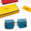 2023 designer di lusso New Family F's generosi occhiali da sole a mezza montatura alla moda FF0401 stelle popolari occhiali da sole quadrati per uomo e donna