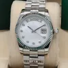 Womens Watch عالية الجودة مصمم اللغز الساعات النهارية 2813 سجل أوتوماتيكي ميكانيكية من الفولاذ المقاوم للصدأ مقاوم للماء 36 مم امرأة الماس ساعة عيد الميلاد