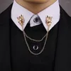 Brooches Tassel Chain Brooch Men Suit Shirt Collar Retro Women Lapel Pin Graduation Wedding Dress Up Neckware Party Jewelry Acc