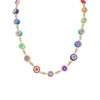 Colares com pingente Candy Color Random Resin Beads Colar para mulheres Sweet Girls Argila Macia Gargantilha Colar de Pérolas Jóias Femininas Feitas à Mão