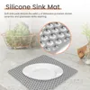 Table Mats Silicone Évier Protecteur Dish Drying Mat Counter Pour Ustensiles De Cuisine Et Vaisselle