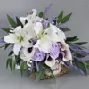 Bouquet décoratif de goutte d'eau de fleurs pour la cérémonie et la réception de mariage 69HF