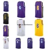 Basketball Jersey Carmelo 7 Anthony 3 Davis jersey Russell 0 Westbrook 2021-22 yellow white purple city jerseys Men Yout