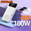 Caricabatterie wireless 100W Super Fast Charging Power Bank 20000MAH Caricatore portatile Poctula esterna PowerBank per iPhone Xiaomi Huawei Samsung X0803 X0809 X0809