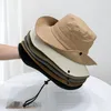 Berets Männer Eimer Hut Cowboy Sommer Angeln Wandern Strand Sonnenhüte Panama Atmungsaktive Anti UV Kappe Große Breite Krempe Knochen gorras