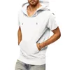 Mens Hoodies Sweatshirts Summer Fashion Pullover Sports Leisure Hoodie Loose Short Sleeve Cotton Tshirt 230802