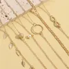 Anklets TOBILO Gold Color Link Chain Infinity Ball For Women Punk Vintage Big Circle Leaves Tassels Anklet Jewelry Gifts