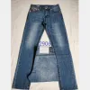 Prawdziwe dżinsy męskie Długie spodnie męskie Linia Super Religia dżinsowe ubrania Man Casual Blue Black Denim Spods CXG2308039