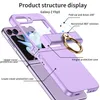 حامل الحلقة ل Samsung Galaxy Z Flip 5 Case Plastic Matte Comploy Cover