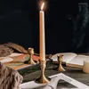 Świece 2PCS Vintage Copper Holder Candlelight Dinner Props