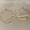 Diseñador Mujer Aro Pendientes de oro Moda Lujo F Joyería Mujer Pendientes Laides Fiesta Boda Orecchino Boucles D'oreilles Aros de plata Pendiente