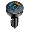 4 Ports USB Car Charger Quick Charge QC3.0 Fast Charging Car Adapter Cigarette Lighter Socket Splitter For Universal Phone