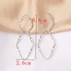 Orecchini pendenti Coreano Irregolare Hollow Geometric Twist Distortion Metallo Orecchino a goccia lungo per le donne Personalità della moda Brincos Wedding