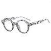 Sonnenbrille Mode Retro Runde Brille Frauen Rahmen Leopard Brillen Klare Ebene Männer Brillen Optische Dekorative Schutzbrillen