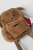 Ryggsäck brun plysch söt hund barns lilla ballong hängande dekoration axel för pojke och flickor kawaii väskor