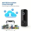 HD Wireless Doorbell Camera مع الكشف عن الإنسان والحركة ، والصوت ثنائي الاتجاه ، والرؤية الليلية الملونة ، وتخزين السحابة ، وطاقة البطارية - مثالية للأمان في المنزل والخارجي