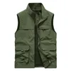 Men's Vests Outdoors Men's Waistcoat Camping Vests Pography Coat Fishing Vest Elegant Man Cardigan Climbing Work Sleeveless Biker 230803