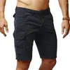 Erkek Şort Kargo Bollgy Multi Cep Khaki Yaz Erkek Ordusu Askeri Taktik Düz Renk Kısa Pantolonlar Erkekler