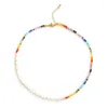 Choker Colorful Natural Stone Beaded Necklace Boho Jewelry Supplier Freshwater Pearls Necklaces For Women Wholesale