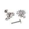 LaBret Lip Piercing Jewelry ASTM 36 Intern tråd Lotus dinglande örhängen Brosk Helix Tragus Body 230802