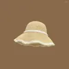 Wide Brim Hats Korean Handmade Straw Hat For Women Japanese Small Fresh Sunshade Spring And Summer Outings Sunscreen