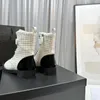 2023 Designer Luksusowe Martin Boots Women Oryginalne skórzane górne kolory przyjęcie na zewnątrz oddychane but ladys moda butów na niskim obcasie rozmiary 35-40