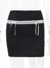 Skirts 2023 Sexy Dark Lolita Gothic Kwaii Lace Trim Mini Y2k Girl Cute Bow Up Low Waist Skirt Women Skinny Club Summer Bottoms