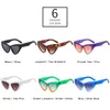 Óculos de Sol Moda Cat Eye Gradient Shades UV400 Vintage Brand Designer Verde Roxo Óculos Óculos de Sol Tendências