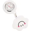 Relojes de bolsillo Reloj de solapa de dibujos animados 1pc Clip-On Hanging Pin Fob para profesionales Estirable Simple Decorativo