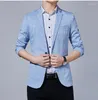 Costumes pour hommes Slim Fit Blazers Hommes Costume Veste Style Plaid Casual Pour Automne Printemps