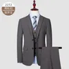 Men's Suits 2023 Business High-end Suit (Blazer Vest Trousers) Boutique Slim British Dress Party Fashion Blazer Three-piece