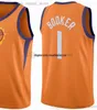 2022-23 Cidade Turquesa Basquete Jerseys Devin Booker 1 Chris Paul 3 Deandre Ayton 22 Mikal Bridges 25 Declaração Roxo Branco Preto Edição Mens Mulheres Crianças Y