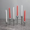 Candle Holders Wedding Holder Silver Stick Small Pillar Rustic Tealight Candles Vintage Chandelier Mariage Nordic Decor DL60ZT