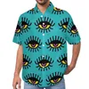 Chemises décontractées pour hommes cils imprimer Art yeux chemise de plage hawaïen Cool Blouses hommes graphique grande taille 3XL 4XL