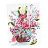 中国スタイルの製品シルクリボン刺繍春の花の手仕事クラフト初心者向けR230803